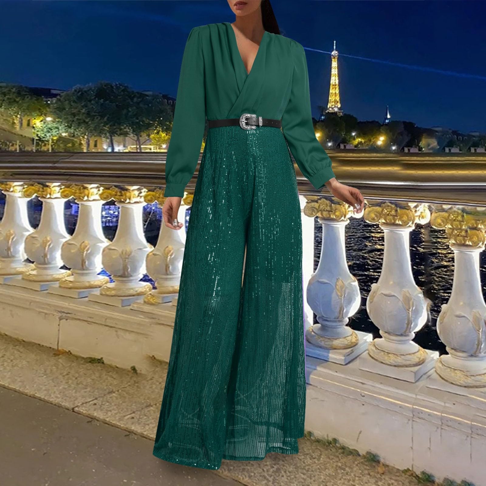 Jumpsuit Damen Lang Sommer, Overall Elegant Playsuit Einteiler Kuschelig Festival Outfit Kurzarm Einfarbig Hose Weites Bein Hosenanzug Business Romper Mit Ärmeln Lässiger Sommerjumpsuits Damen Strand
