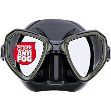 Salvimar Morpheus Anti-Fog Spearfishing Freediving Mask - Black/Olive