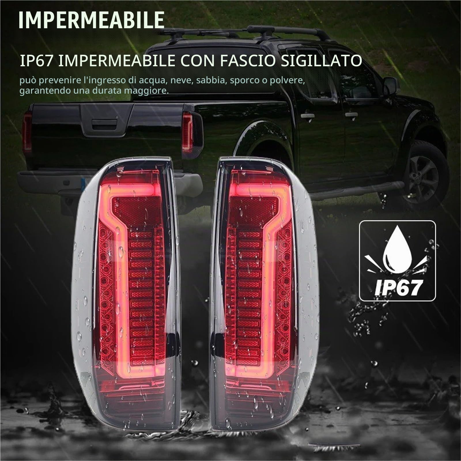 Fanali Posteriori Per Nissan Per Navara D40 Per Frontier 2005-2015 Luci Posteriori Luce Di Stop Luce Di Retromarcia Luce Di Direzione Dinamica A LED Luce Fanale Posteriore