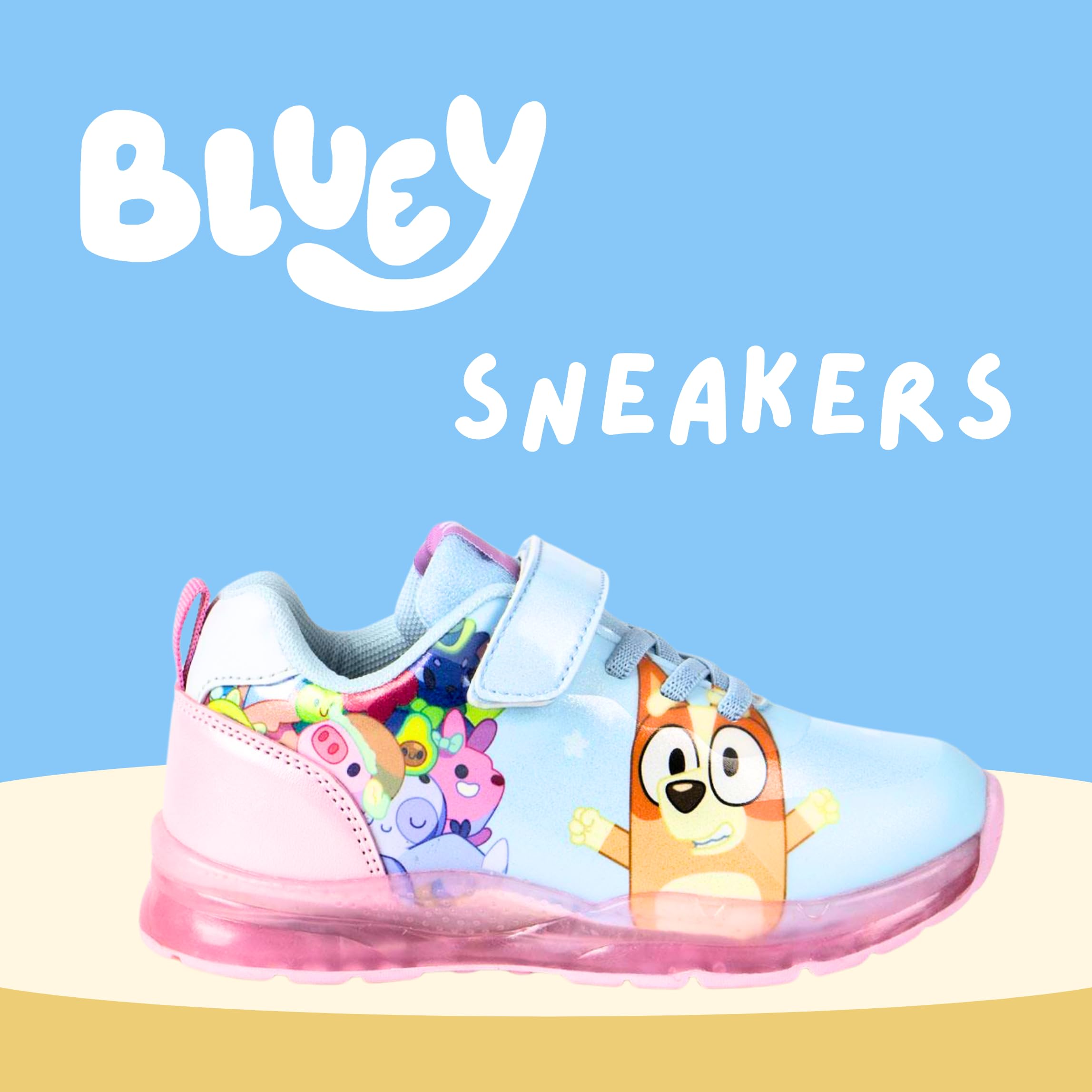 Bluey Zapatos Niñas, Calzado Infantil, Deportivas Diseño Brillante, Incluye Caja de Regalo, Tallas EU 23 a 28