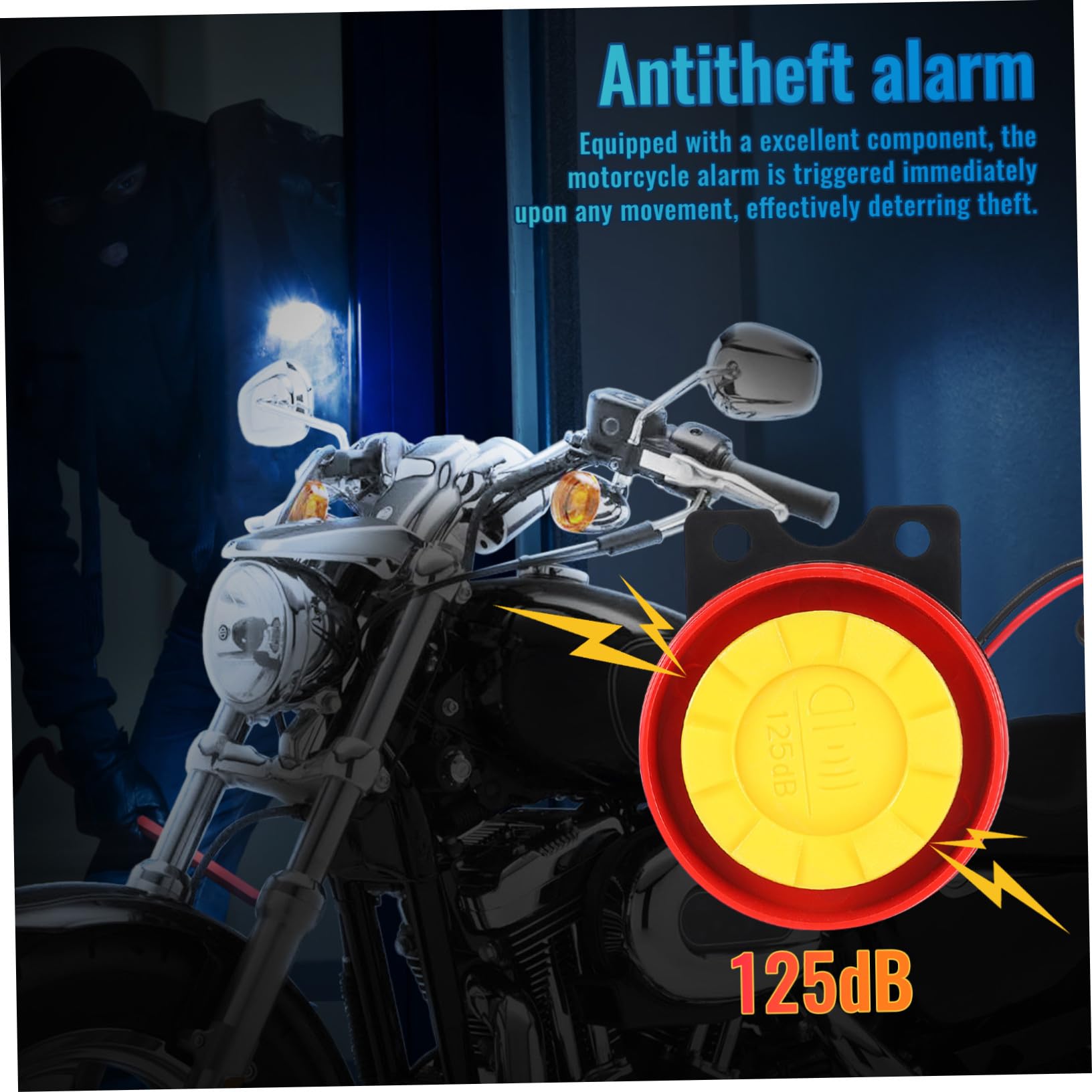 Antifurto Moto 12v con Allarme Remoto 315mhz Abs Nero | Batteria Inclusa e Telecomando, Funzione Multifunzione a Basso Consumo, per Scooter e Motociclette