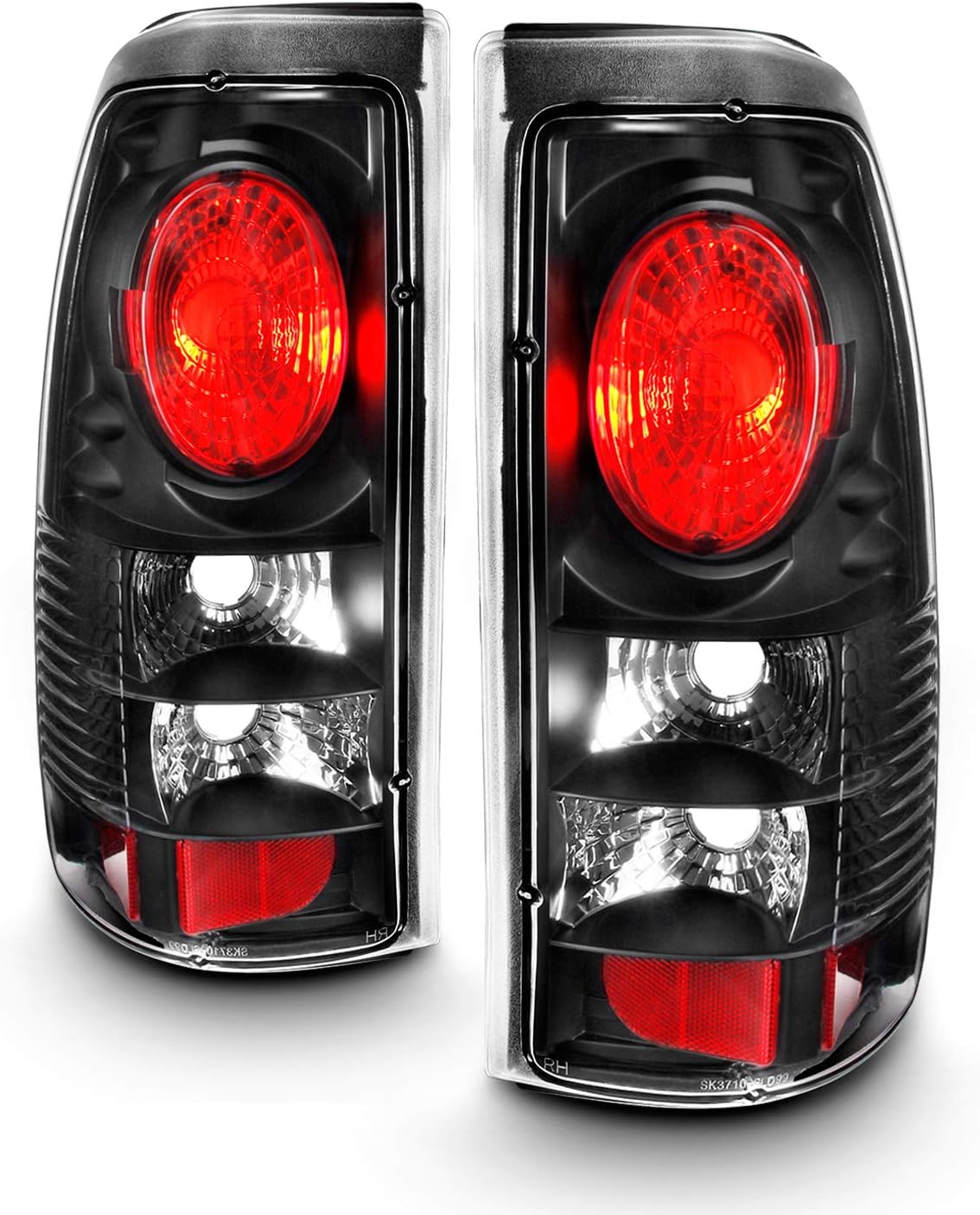 AKKON - For 99-02 Chevy Silverado | 99-06 GMC Sierra 1500 2500 3500 Pickup Truck Rear Smoked Tail Lights Signal Brake Lamps