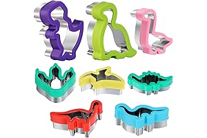 Dinosaur Cookie Cutters Set - Stainless Steel Shape Cutters
