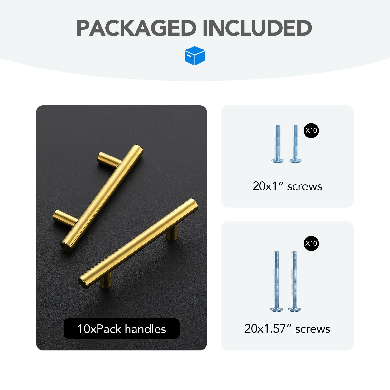 HOME EDIT Gold Cabinet Handles, Drawer Pulls, 3 Inch, 10 Pack — Amazon image 9