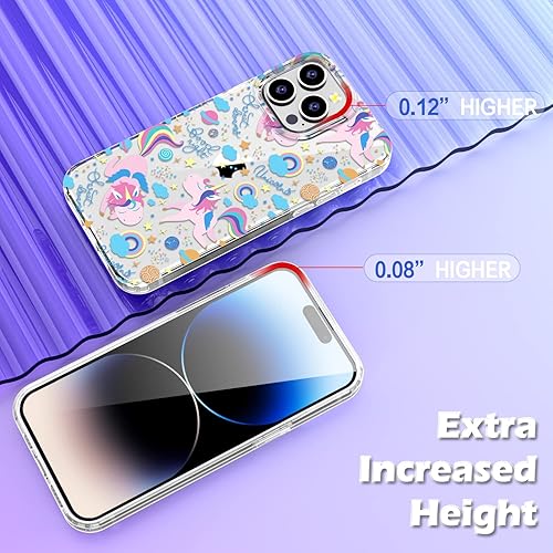 Miniatura 5 de OKP Funda 3 en 1 para iPhone 14 Pro, con protector de pantalla y protector de lente de cámara, diseño floral, delgada, a prueba de golpes, bonita