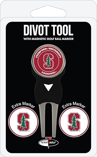 Vista 4 de Team Golf NCAA - Herramienta Divot con 3 marcadores de pelota de golf, los marcadores son esmaltes magnéticos extraíbles de doble cara