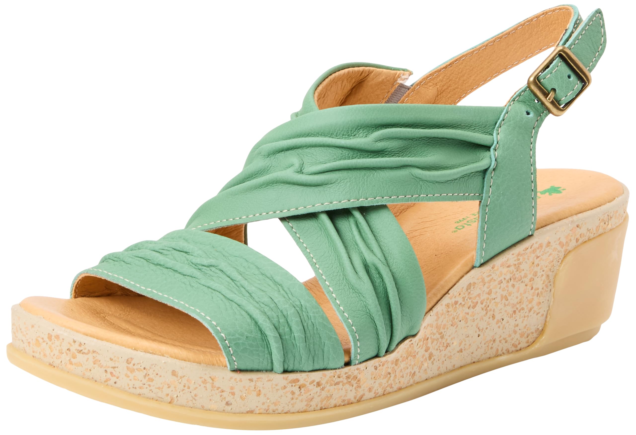 El Naturalista N5117 Leaves, Women's Sandal, Jade, 36 EU, Jade, 36 EU