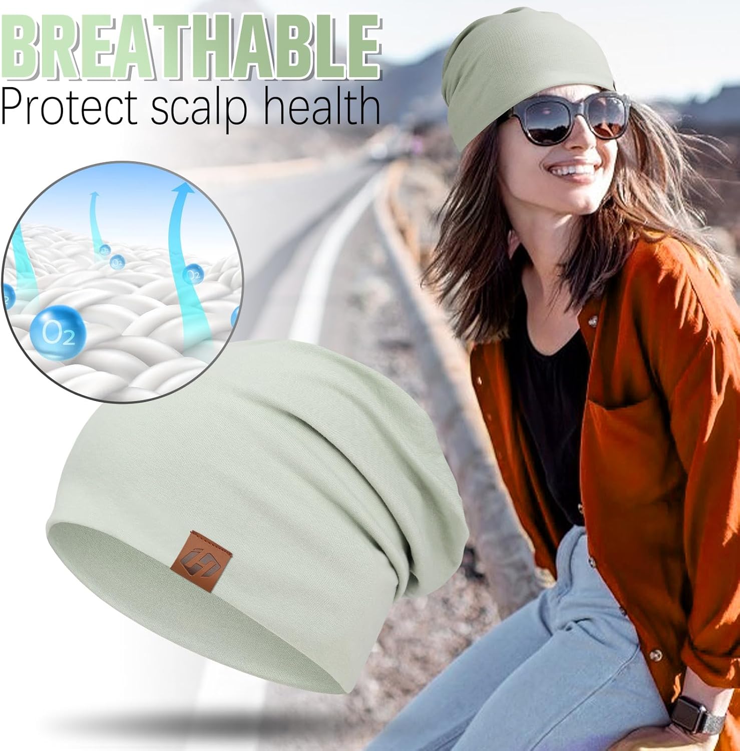 Beanie Cotton Soft and Skin Friendly Unisex Beanie Hat Beanies Hats Men Slouchy Beanie Hats for Women - Image 5