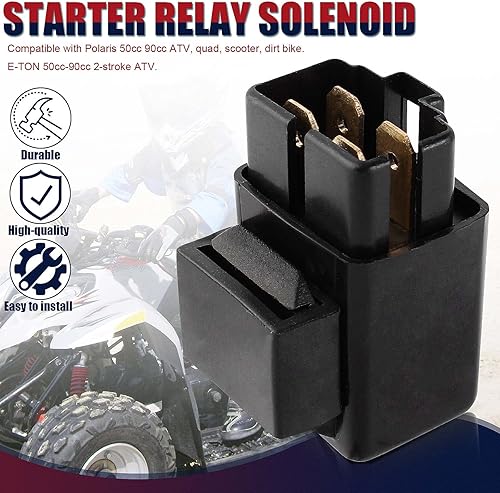 Miniatura 4 de Solenoide de relé de arranque compatible con Polaris Predator Scrambler Sportsman 50 90 50cc-90cc ATV Quad Scooter Dirt Bike