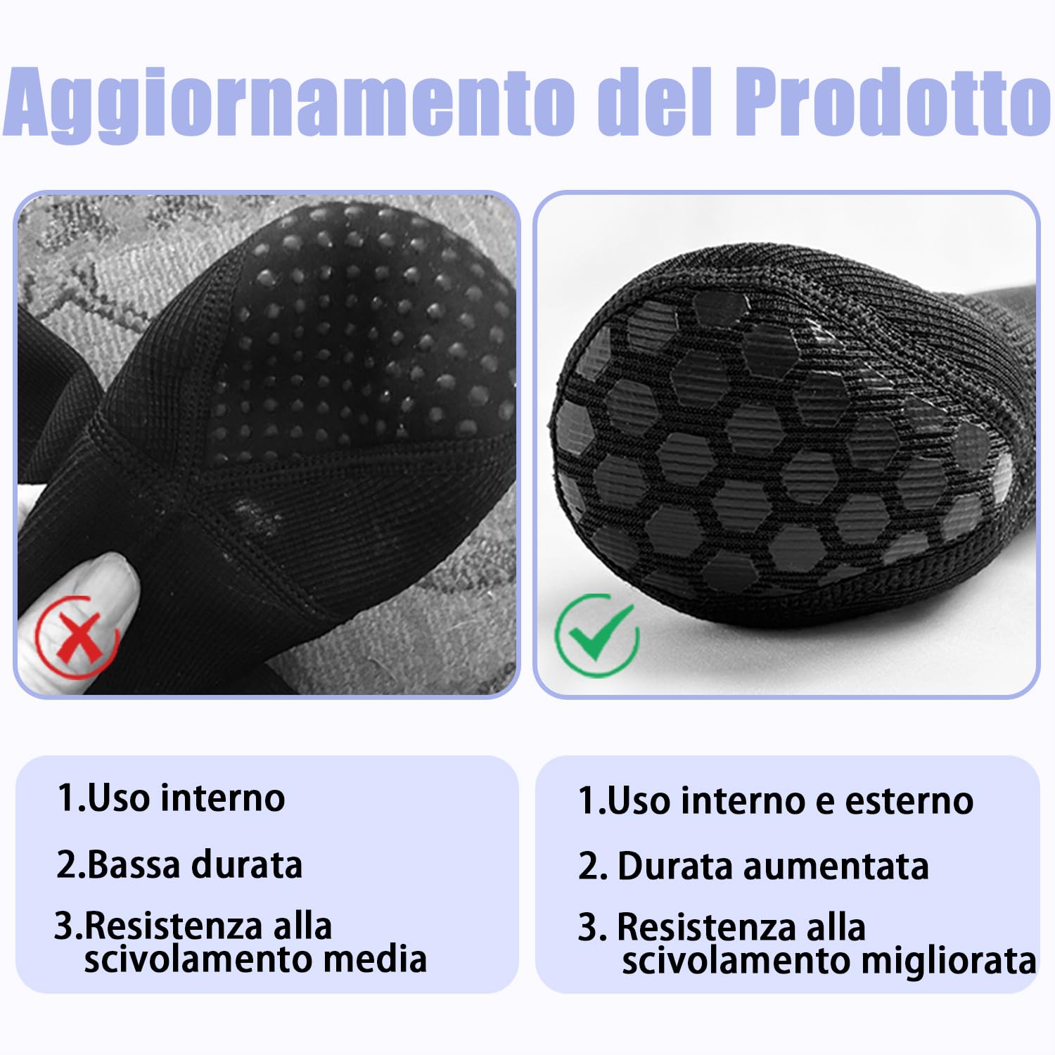 COODEO Calzini Protettivi per Cani Antileccatura, Copri Zampe con Suola Antiscivolo per Protezione Ferite e Guarigione, Scarpette Impermeabili (Blu, 3XL_Sinistra)