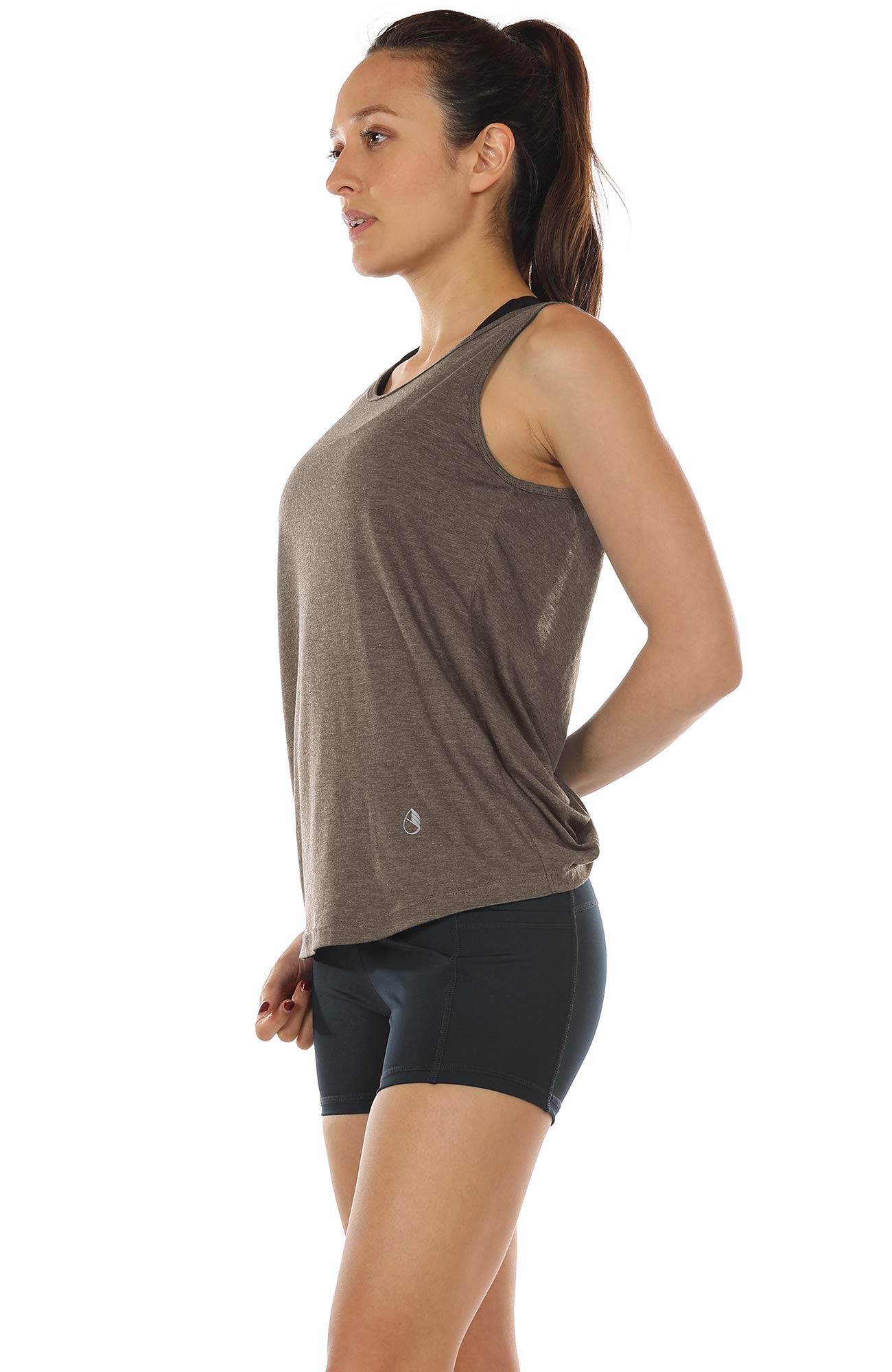 icyzone Canotte Palestra Donna Senza Schienale,Traspirante e Comoda Sciolta Canotta per Allenamento,Corsa,Fitness