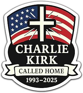 Amazon.com - Charlie Kirk Memorial Vinyl Decal Sticker | Patriotic