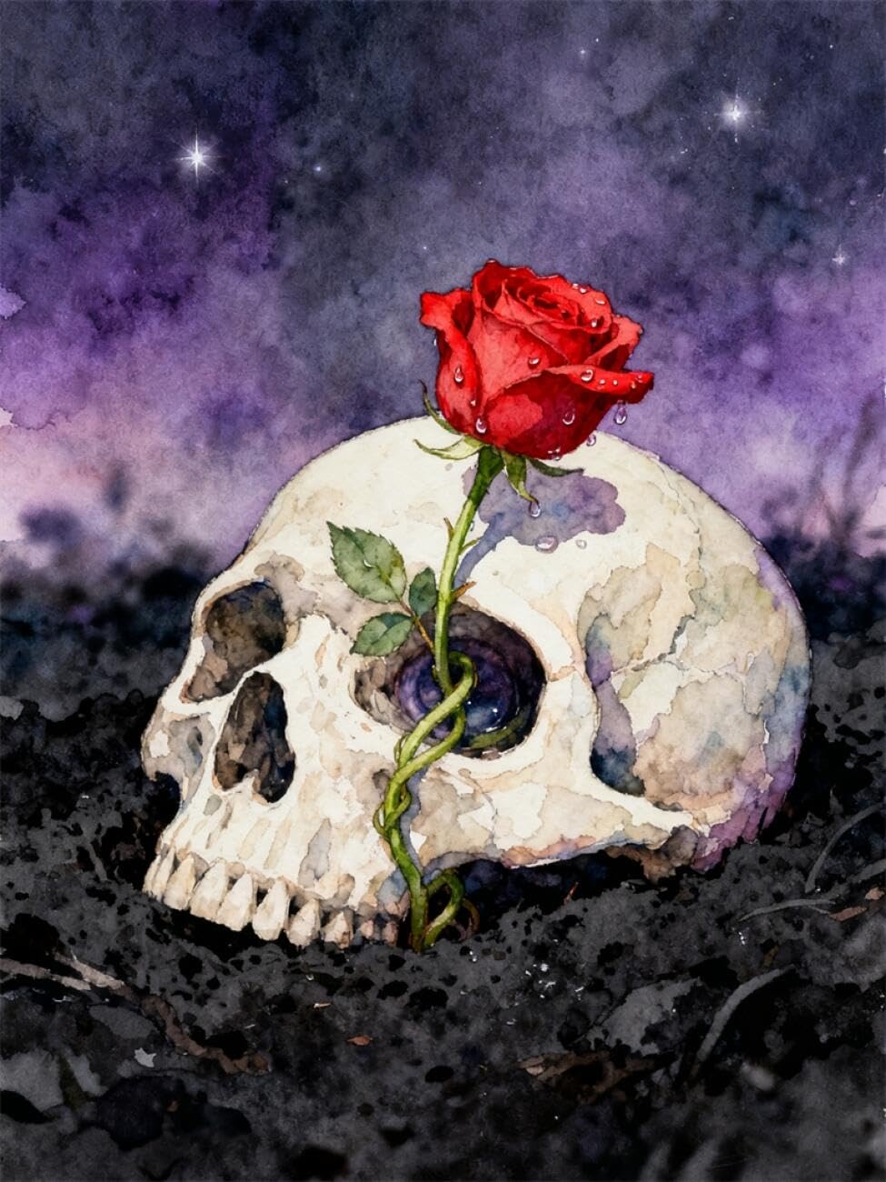 AMBATTERY DIY Bead Embroidery Kits Cartoon Skulls and Roses Bead Embroidery Kit for Adults Needlepoint Tapestry Set Beaded Stitching 60x80cm