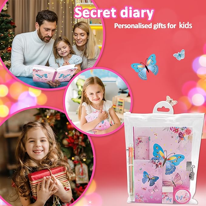 Diario con Candado para Niñas GINMLYDA Set de 112 Páginas miniatura 7