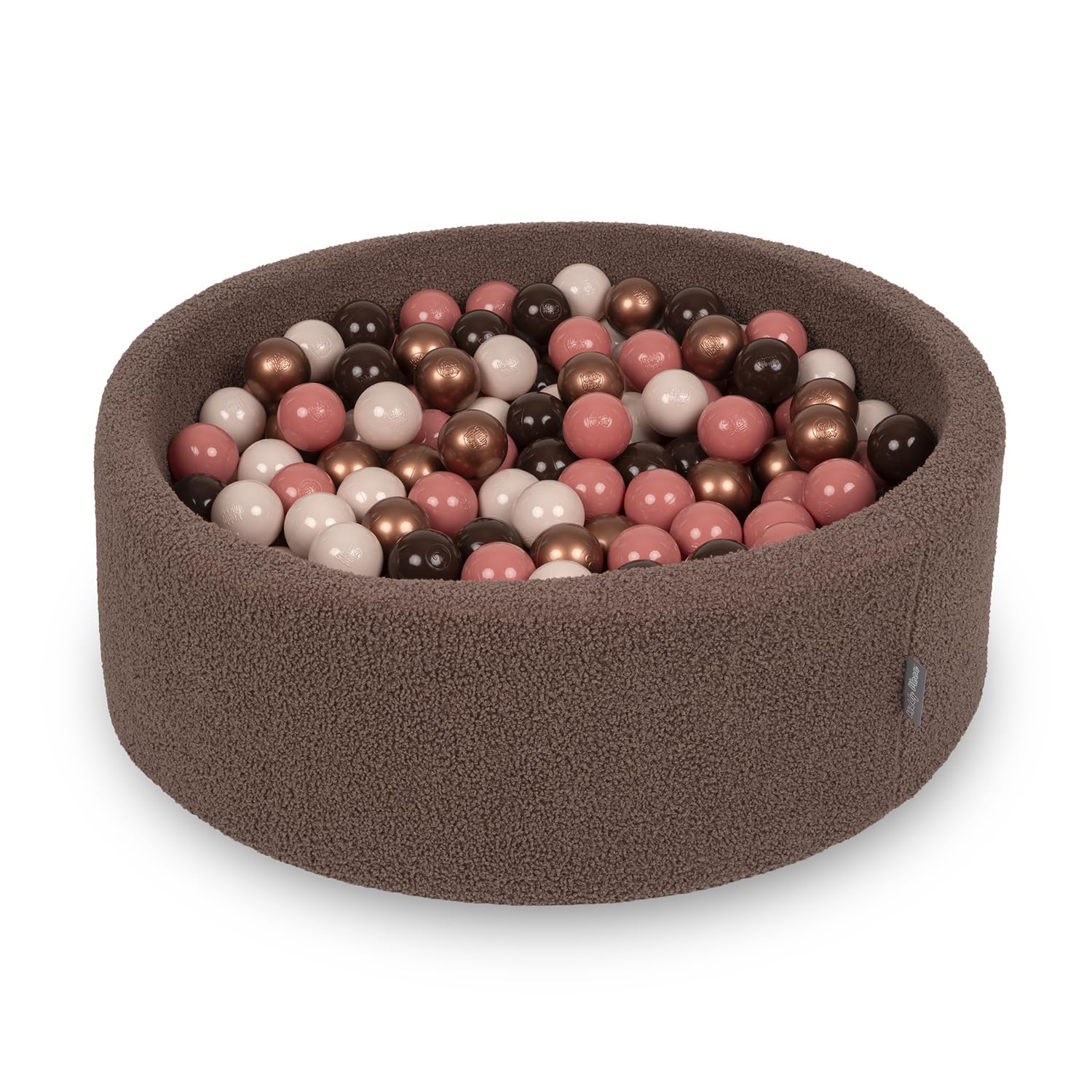 KiddyMoon Ball Pit For Baby With Teddy Plush, Large 7 Cm Balls For A Fuller Ball Pit, From 8 Months, Removable Cover — image 1