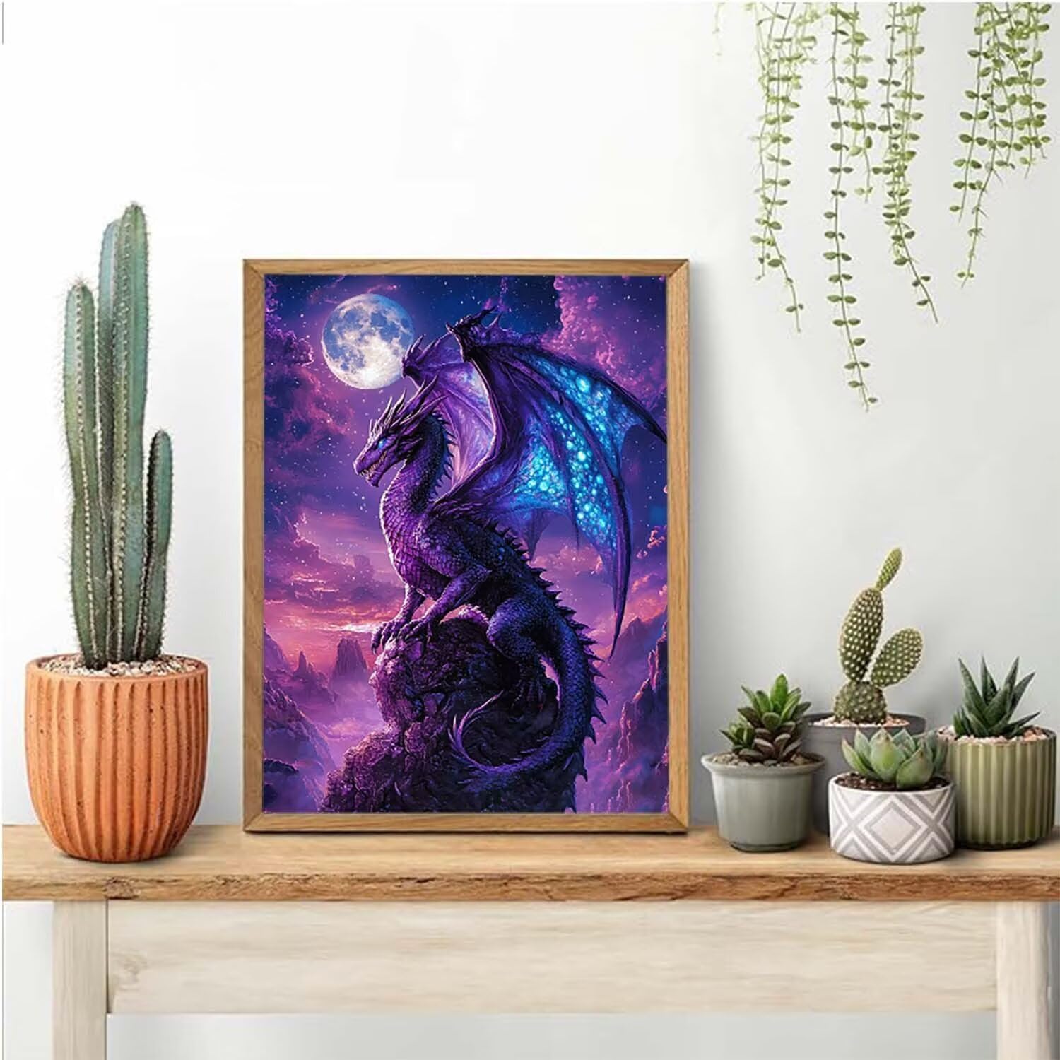 Dipingere Con i Numeri Adulti le ali del drago, Dipingere con i Numeri Senza Telaio, Kit Pittura Adulti, DIY Paint by Numbers Decorazione Della, Passatempo Casa Regalo crea art (80x100 cm) Q-749