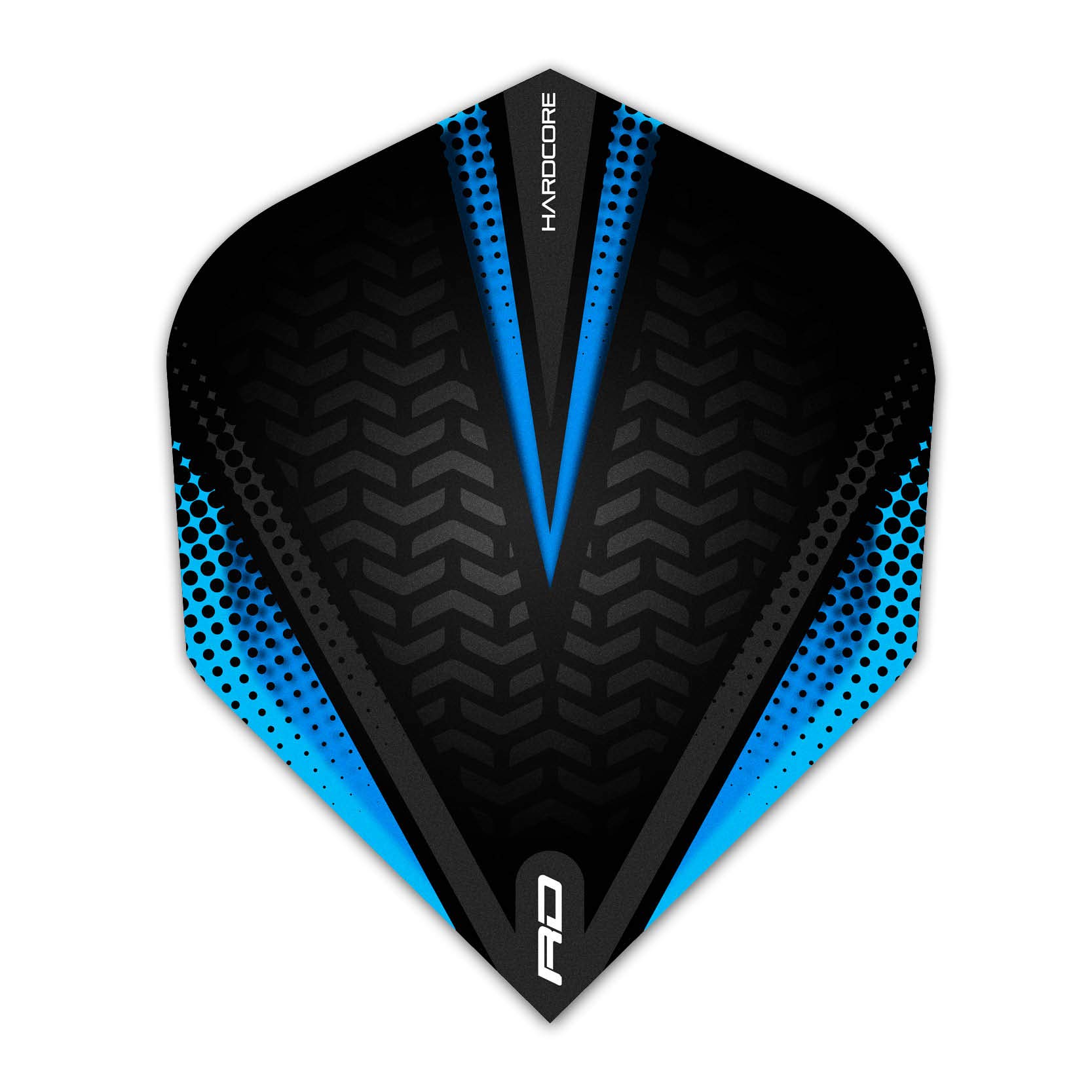RED DRAGON Hardcore Radical Black & Blue Extra Thick Standard Dart Flights - 4 zestawy w opakowaniu (łącznie 12 lotów do rzutek)
