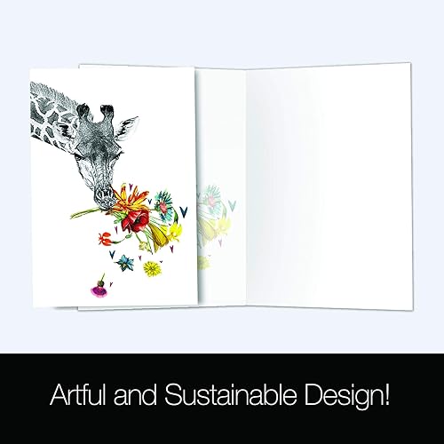 Miniatura 2 de Tree-Free Greetings Paquete de 8 tarjetas de felicitación, papel 100% reciclado, tarjetas ecológicas, fabricadas en los Estados Unidos, paquete