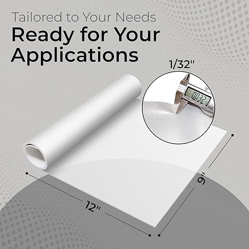 Miniatura 24 de Exactly Rubber - Hoja de silicona translúcida, hoja de goma de durómetro 50A, silicona semitransparente, resistente -80 a 450 °F, mantel individual