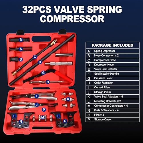 8MILELAKE Compresor de muelle de válvula, motor de coche universal de la válvula de arriba del vástago del resorte del removedor del sello