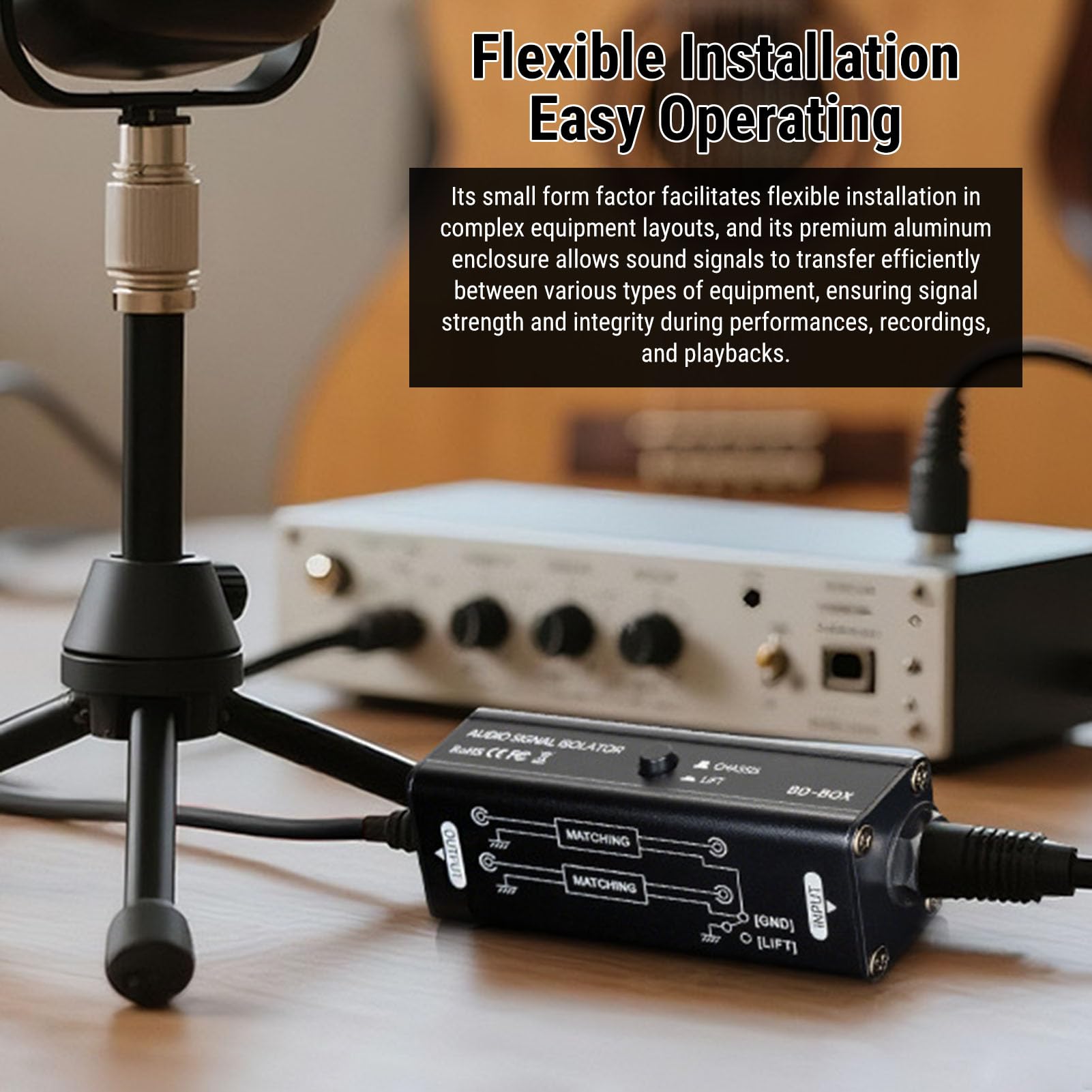 Pasywny Izolator Dźwięku Eliminator Eliminator, Izolator Aluminium Aluminium Aluminium XLR dla Domowego Systemu Stereo, Głośnik, Samochodowe, Zestaw Samochodowy