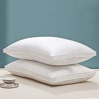 Vista 2 de Fabricado en Canadá Highland Feather Down Touch Pillow White Down Pillow 260TC 550 Loft Diseño único para apoyo adicional Superior para dormir