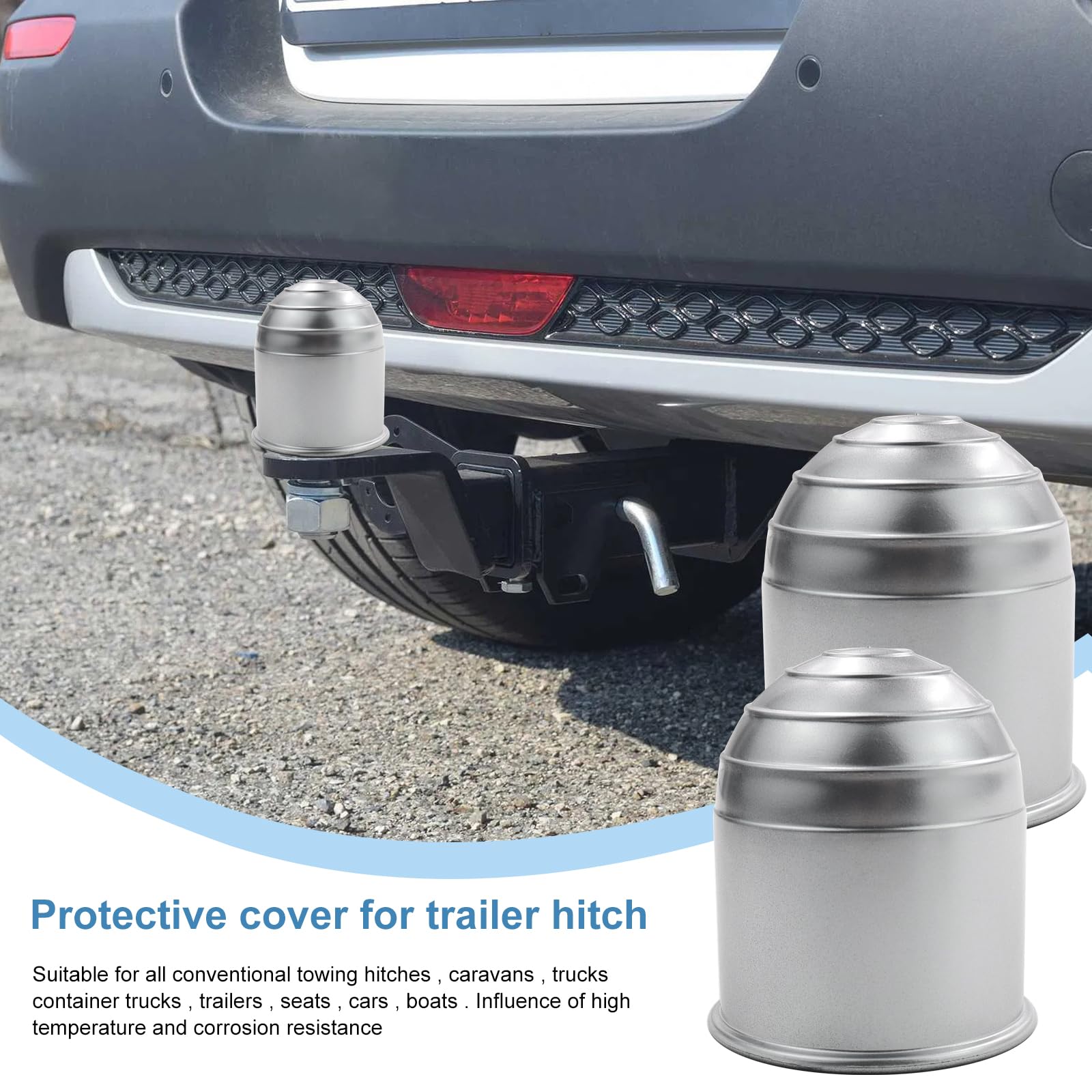 Tappi Protezione GANCIO TRAINO - Set 2 Pezzi Neri Universali Anti-polvere E Acqua - Foto 10