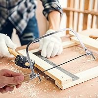 Vista 2 de DOITOOL Sierra de afrontamiento de 12 pulgadas para carpintería con mango ergonómico de madera dura y cuchillas de repuesto, sierra de mano