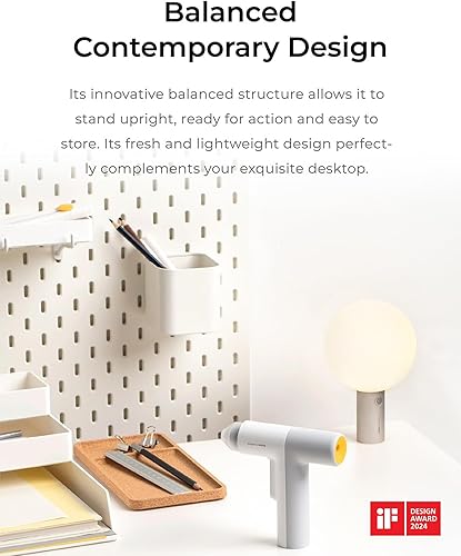 Miniatura 7 de HOTO Easyflow - Pistola de pegamento caliente con 40 barras de pegamento, dispensación automática, uso inalámbrico y con cable, mini pistola de