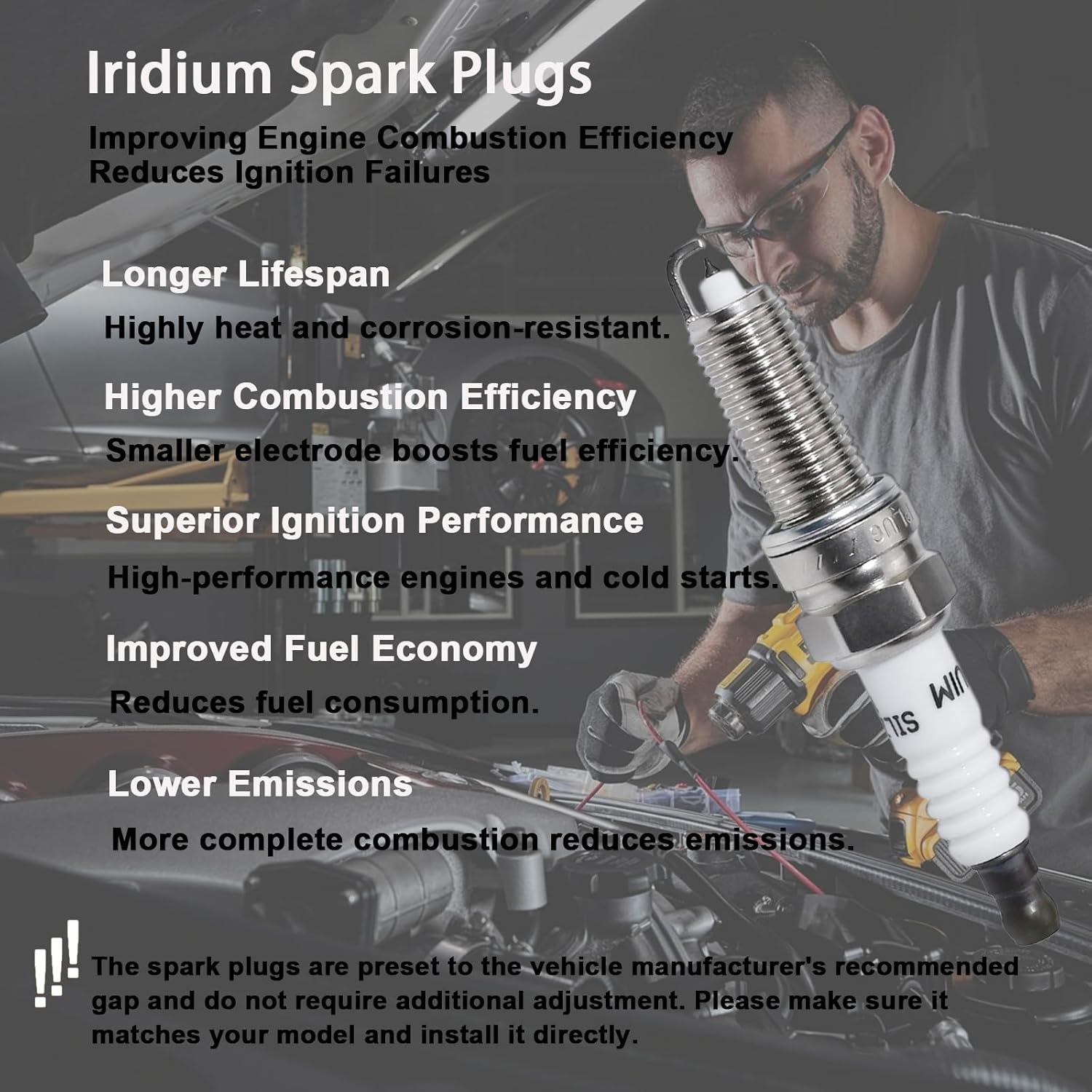 Set of 4 Ignition Coil Pack & Iridium Spark Plugs UF652 Compatible with Hyundai & Kia 1.6L 2012-2019 Accent Veloster Rio Soul - Replace 273012B100