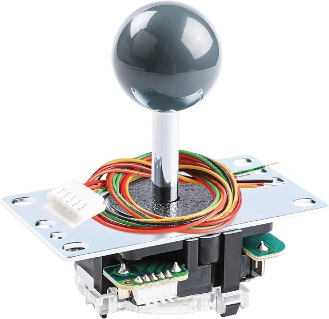 SANWA JLF-TP-8YT Original Joystick Gray - for Arcade Jamma Game 4 & 8 Way Adjustable, Compatible with Catz Mad SF4 Tournament Joystick (Gray Ball Top) ASIN: B005BIF5EM