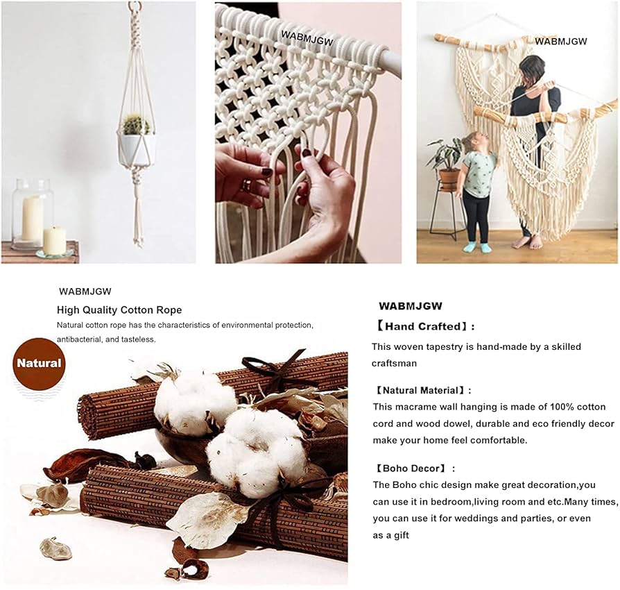 特大サイズ　マクラメタペストリー Amazon.co.jp: 大きなマクラメ壁掛けタペストリー自由奔放に