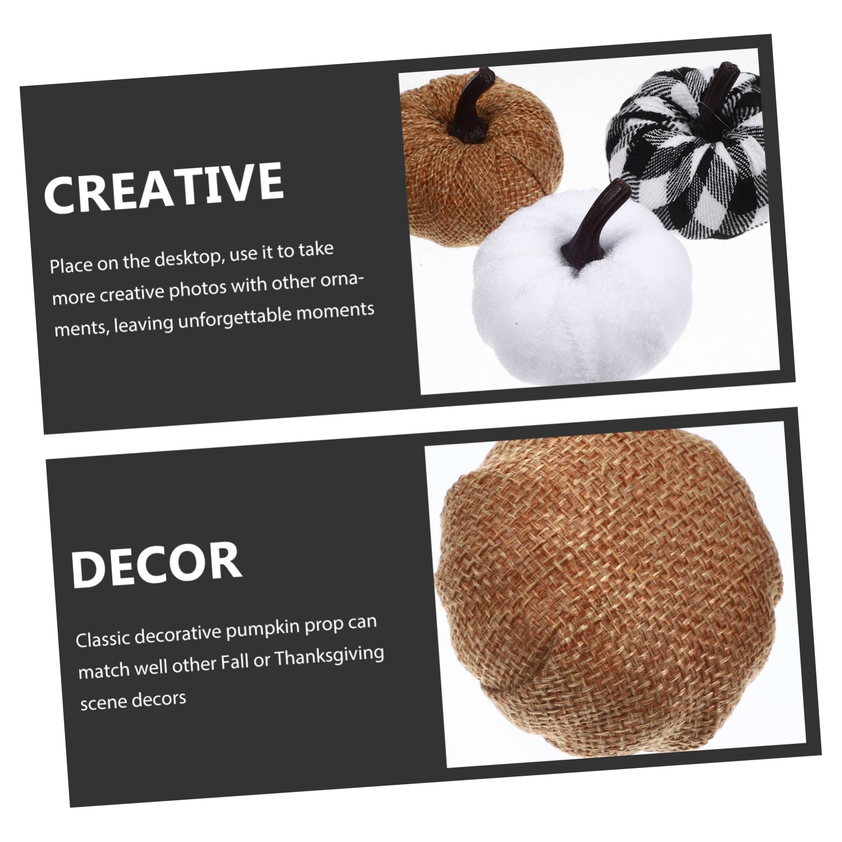 Didiseaon 5 Set Decorazione Di Zucca in Tessuto Simulato Luce Di Zucca Decorazioni Dell'albero Di Halloween Zucche in Tessuto Espanso Zucche Del Ringraziamento Stoffa 6 Pezzi*5