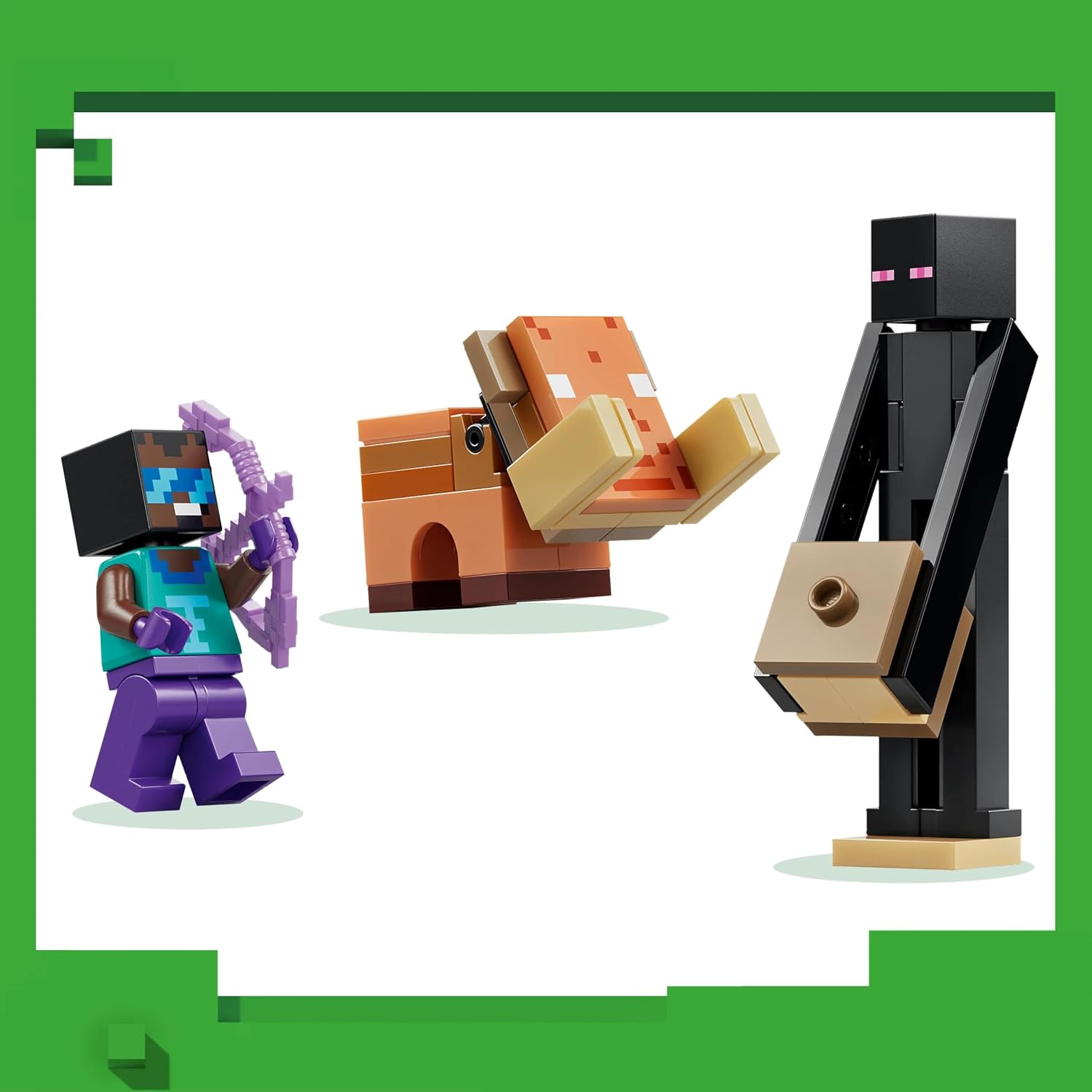 Lego 21584 Minecraft Nether and Endportal Journey Toy, Birthday Gift, Blocks, Boys, Girls, Children, 7, 8, 9, Elementary School Game, Pretend Play, Pretend Play