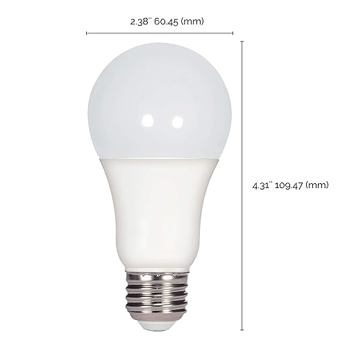 Miniatura 2 de SATCO S28790 - Bombilla LED A19 de 15,5 W, 120 voltios, luz blanca diurna de 5000 K, base media E26, ángulo de haz de 220 grados (4 bombillas LED)