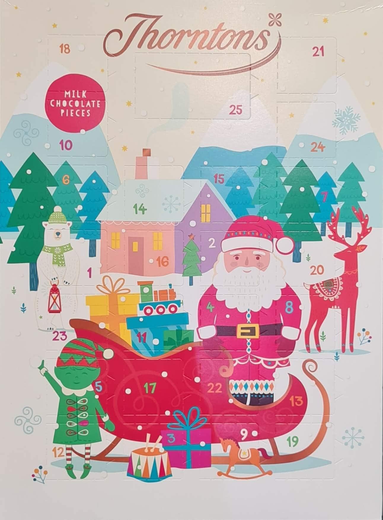 Thorntons Milk Chocolate Christmas Santa Advent Calendar 93g