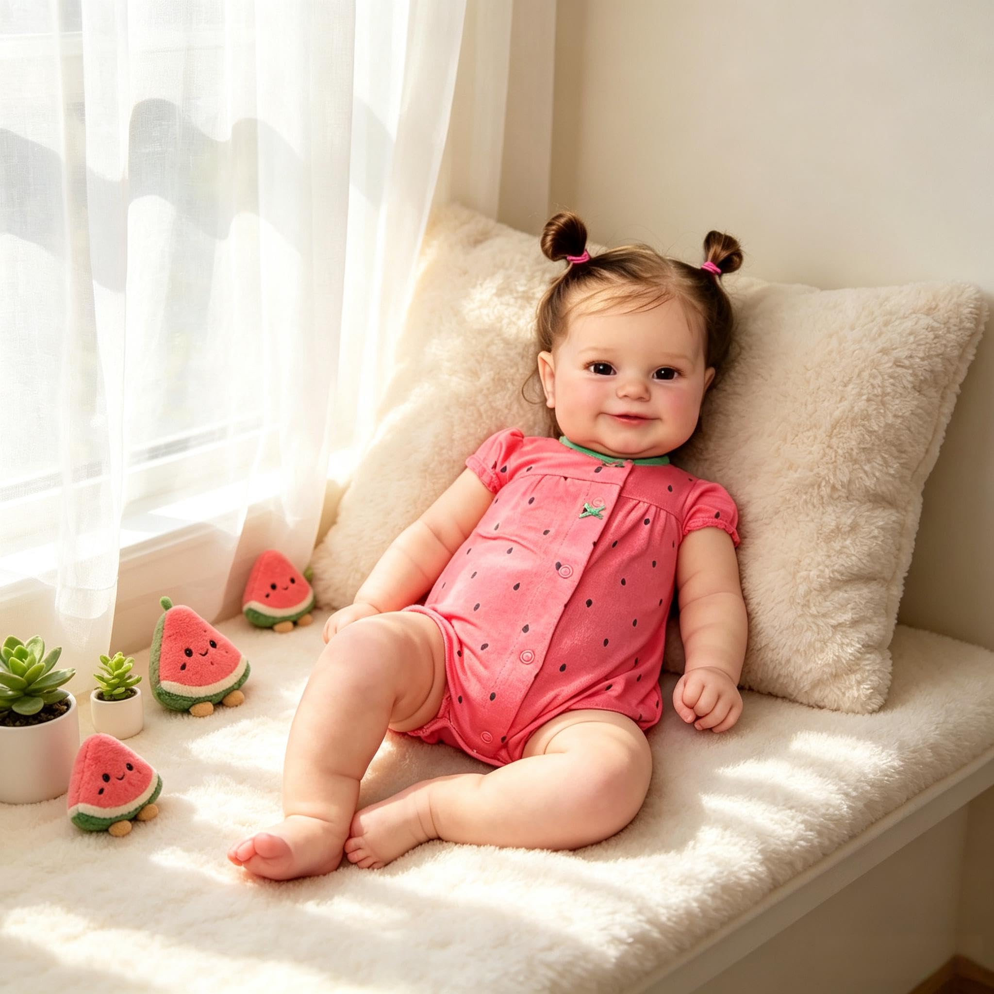 RXDOLL Realistyczne lalki Reborn Baby Dolls Girl, silikonowe, na całe ciało, winyl, 50 cm, realistyczna, wodoodporna, prawdziwie wyglądająca lalka Reborn, oczy otwarte z włosami, dla dzieci w wieku od