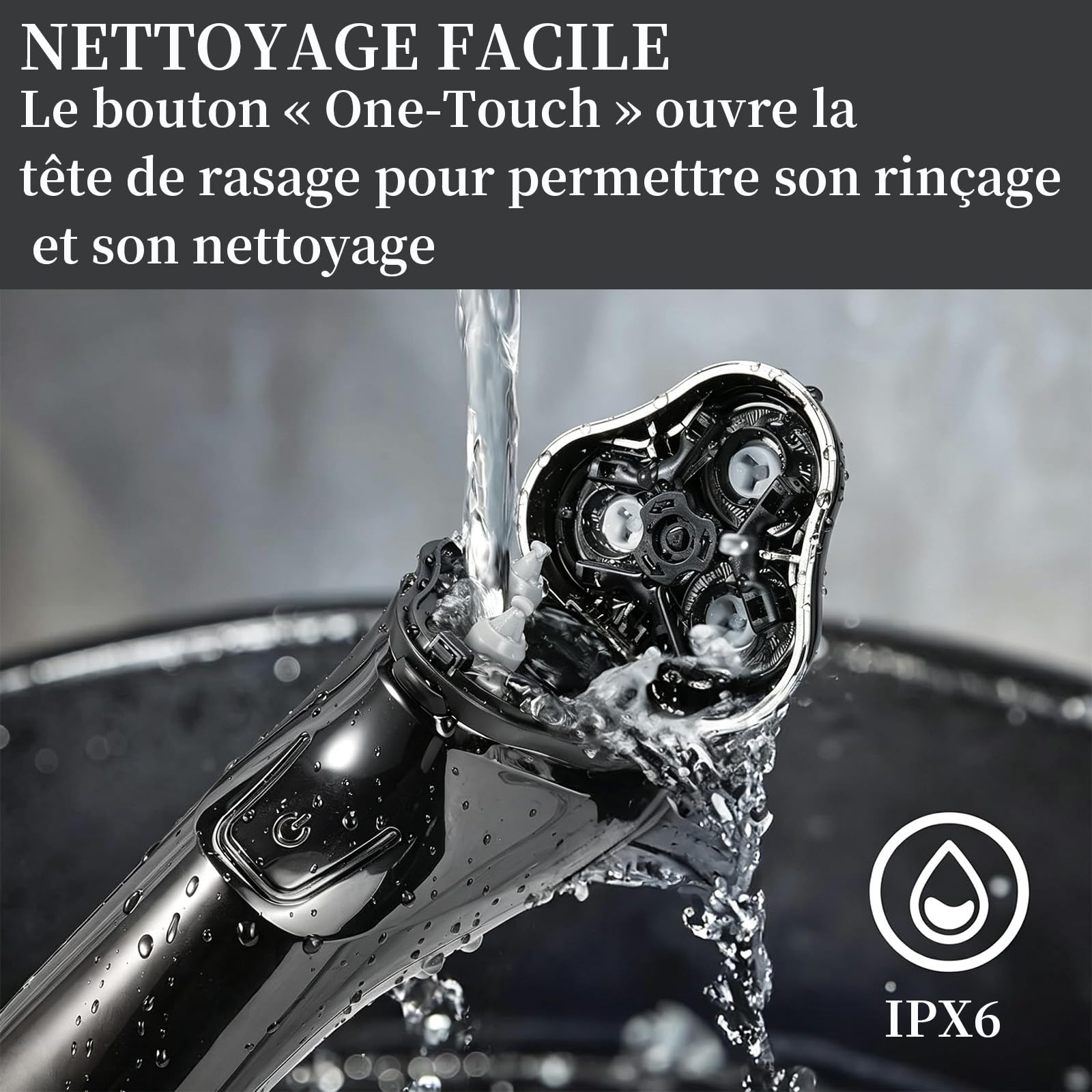 Orzym Rasoir Électrique V1 Pro，Gris