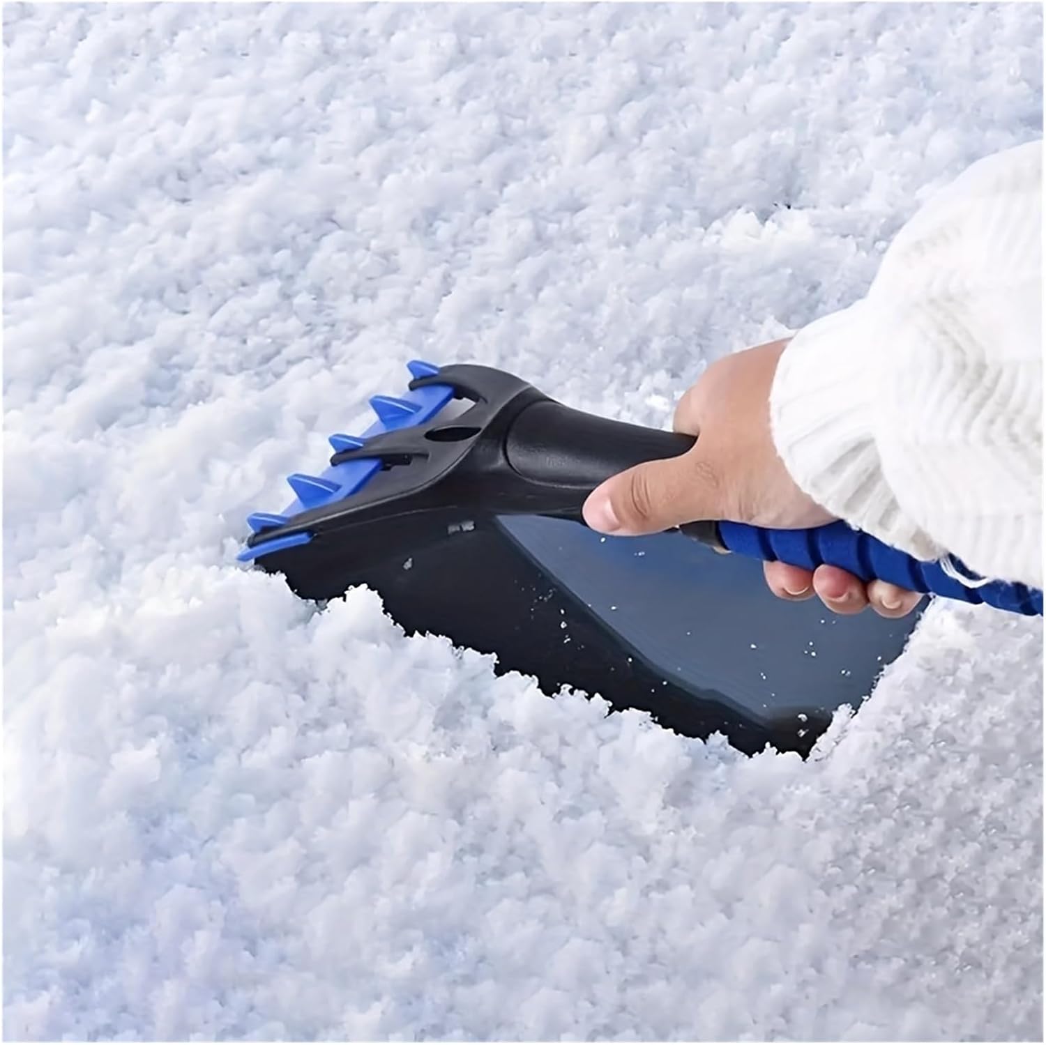 Portable Car Truck Snow Brush with Ice Scraper - Winter Snow Ice Remover Kit with Paint Aluminum Rod(C)