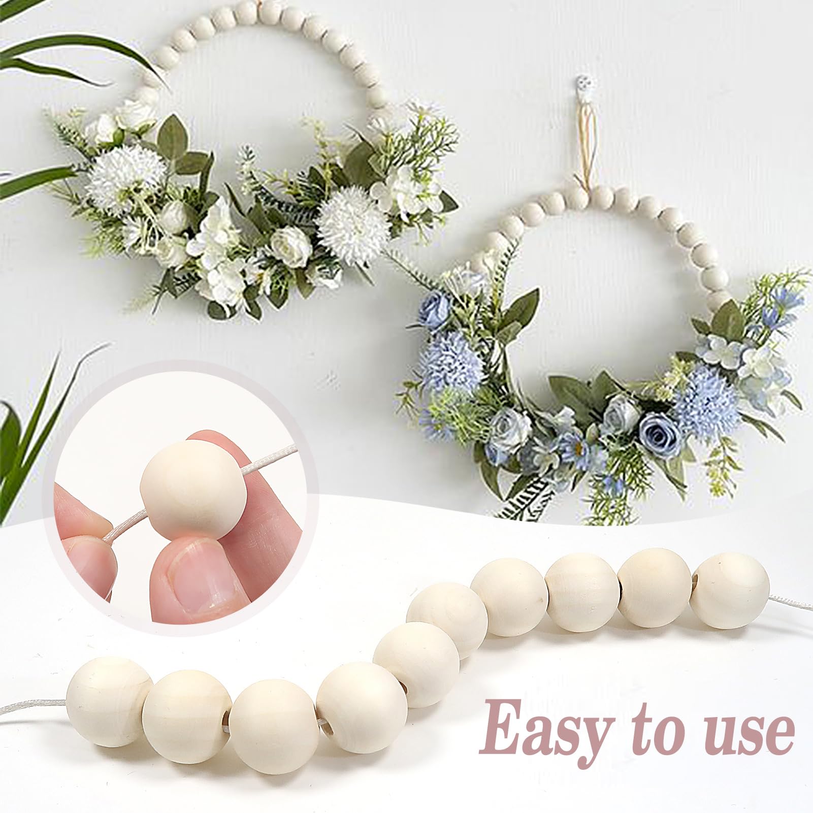 100 Bolas De Madera De 20mm Con Agujero - Kit Manualidades DIY Para Joyería Y Decoración