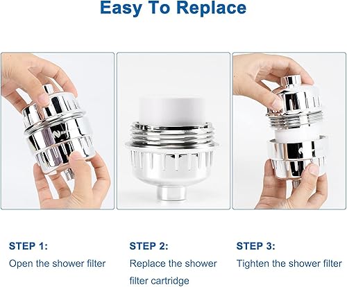 Miniatura 7 de NearMoon Cartucho de repuesto universal de 15 etapas de alto rendimiento con VC, reduce el agua dura, impurezas de metales pesados, mejora la piel y