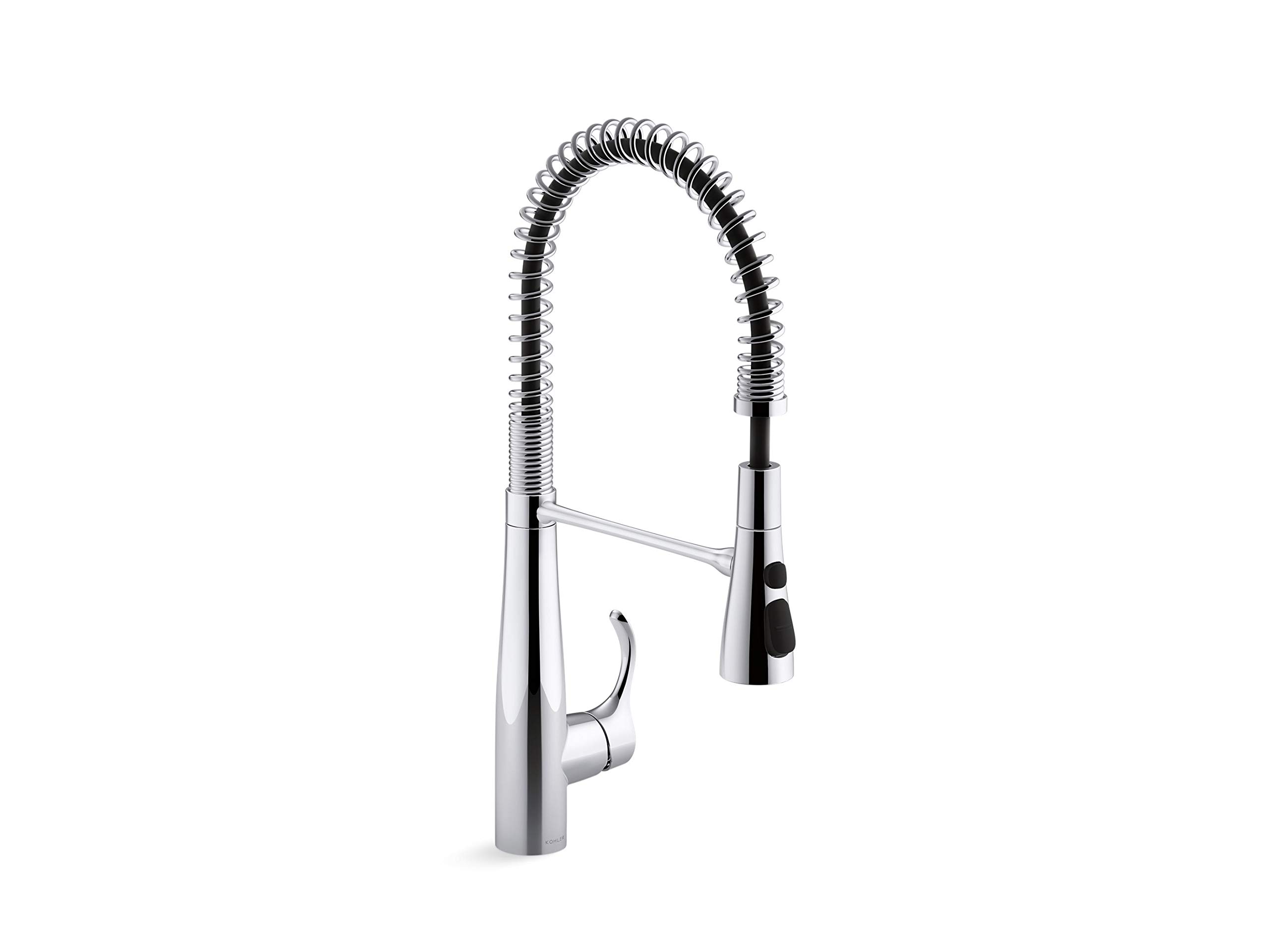 KOHLER 22033-CP Simplice Semi Professional Kitchen Sink Faucet, Pre-Rinse Kitchen Faucet, Commercial Faucet, Polished Chrome