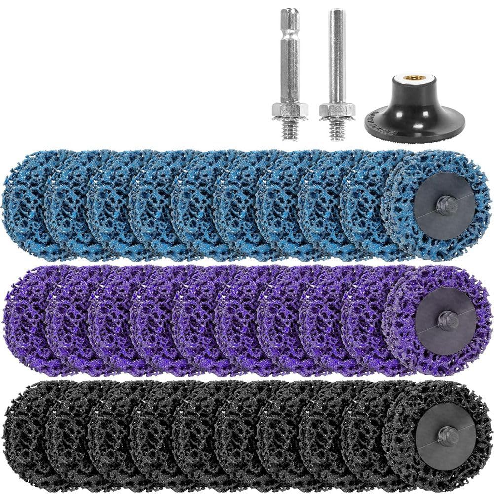 Jnchdghwa As Shown For Electric Drill And Rotary Tool Compatible- 30-Pack 50Mm Non-Woven Abrasive Discs For Paint, Rust, Oxidation Removal