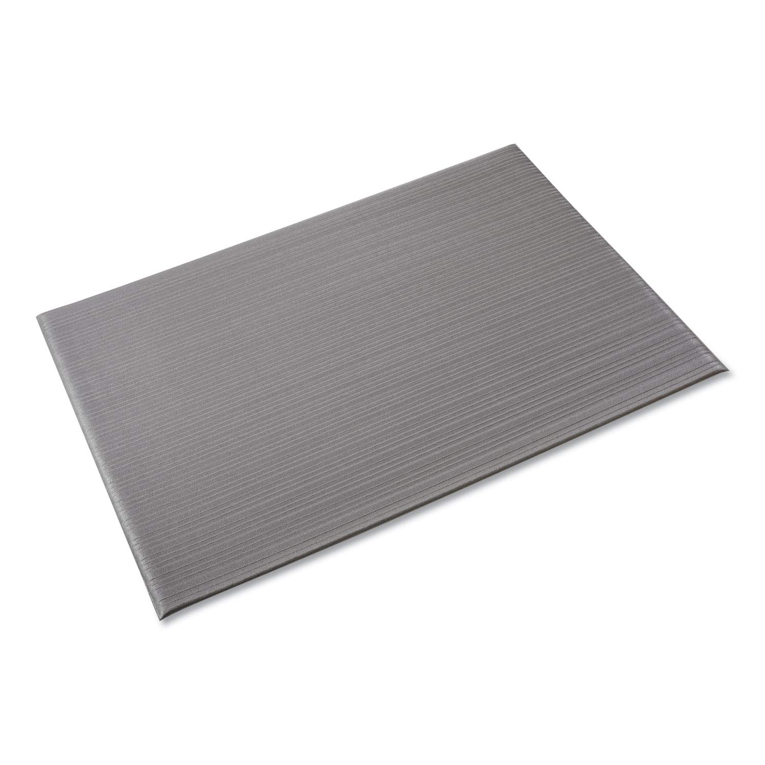 Crown FL3610GY Ribbed Anti-Fatigue Mat, Vinyl, 36 x 120, Gray