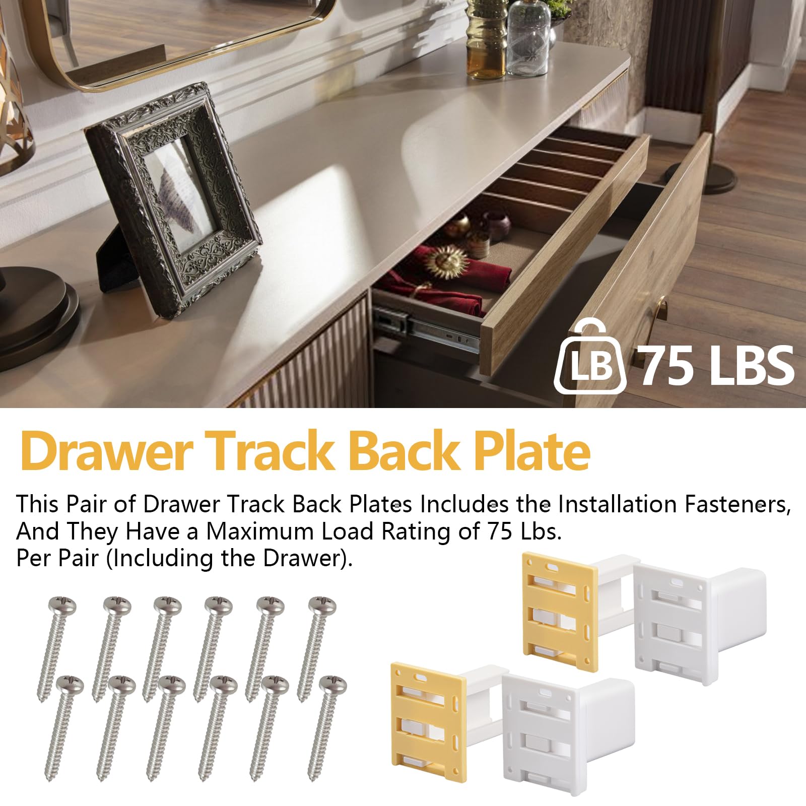 Drawer Slide Brackets - 4 Pack, FREE SHIPPING -6