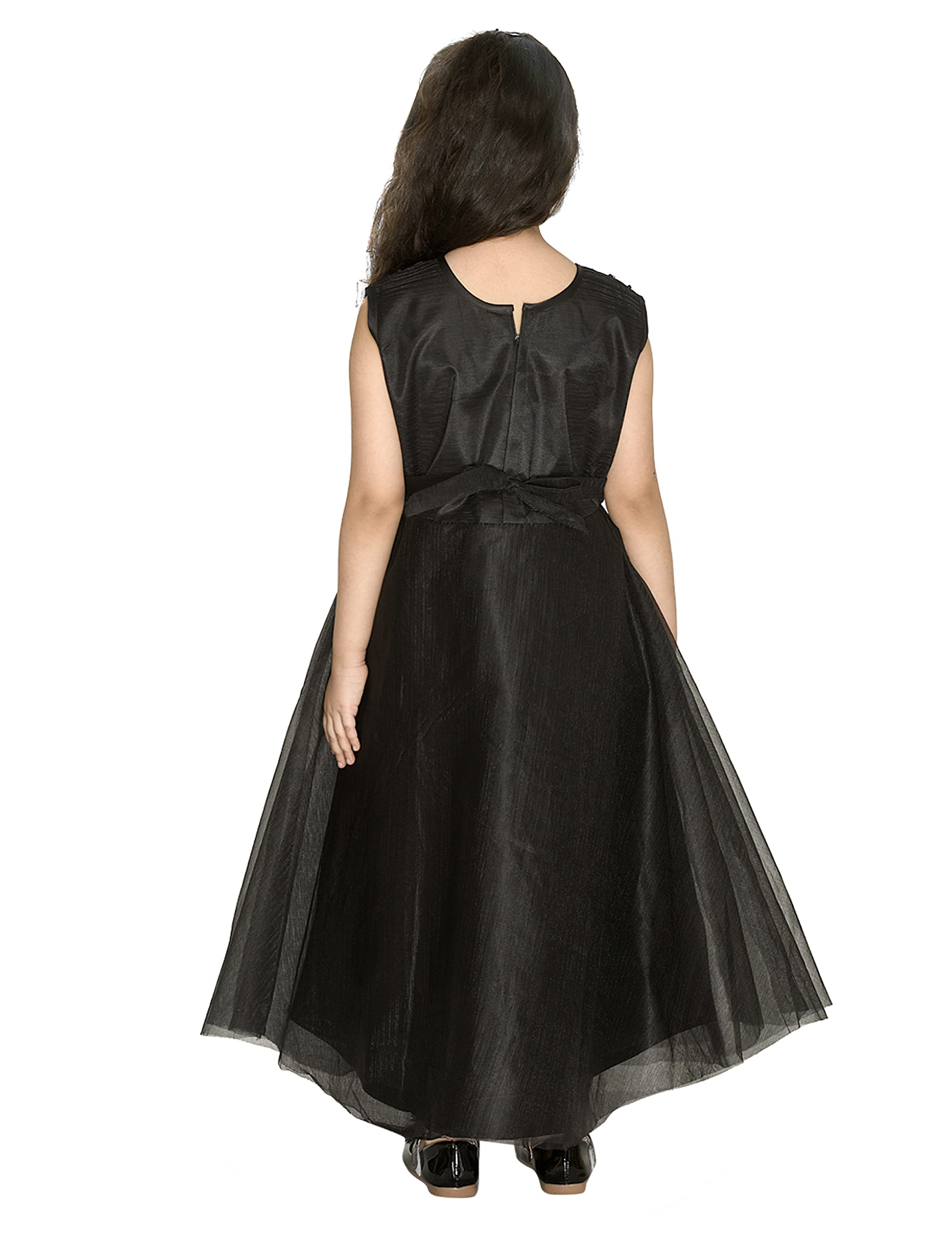 Arshia Fashions Frock Dress for Girls | Birthday Dress -Black (6-7 Yr) 2