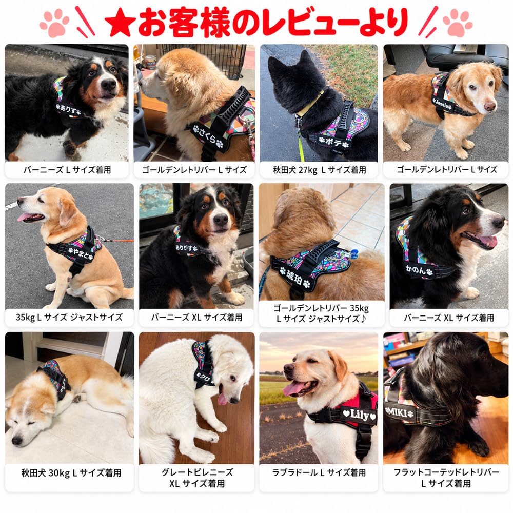 Amazon | inuya 犬 ハーネス 大型犬 【名前入れ可能】迷彩柄 レッド XL Amazon | inuya 犬 ハーネス 大型犬 【名前入れ可能】迷彩柄 レッド XL