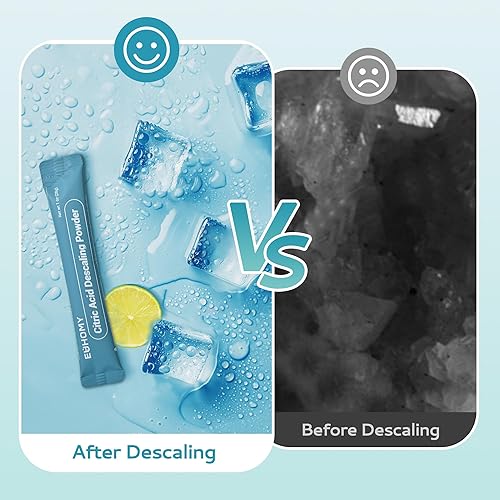 Miniatura 5 de EUHOMY Limpiador y descalcificador para máquina de hielo  4 usos y empaquetado individualmente  Limpiador de máquina de hielo con polvo