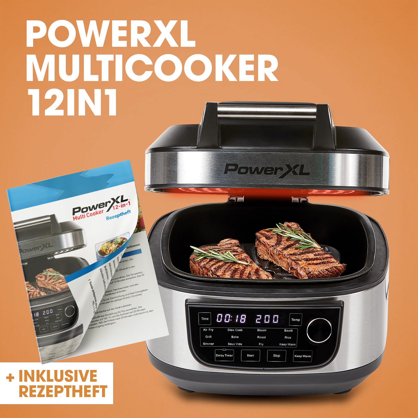 Power XL Multicooker – 12-in-1 cooker with AirFryer function – for