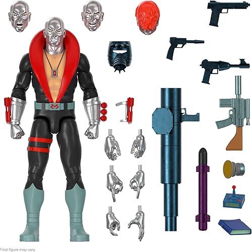 Super7 ULTIMATES! G.I. Joe Destro - Figura de acción de G.I. Joe de 7 pulgadas con accesorios, coleccionables clásicos de dibujos animados y